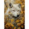 5d DIY Diamond Painting Cross Stitch Animal White Wolf Diamond Embroidery Mosaic Full Round Drill Home Decor Crafts