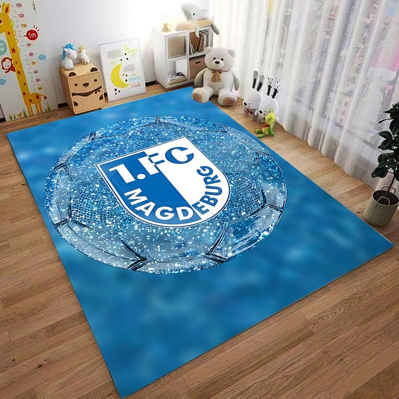 1.FC Magdeburg Logo Carpet suitable as a non-slip mat for the living room or bedroom sofa