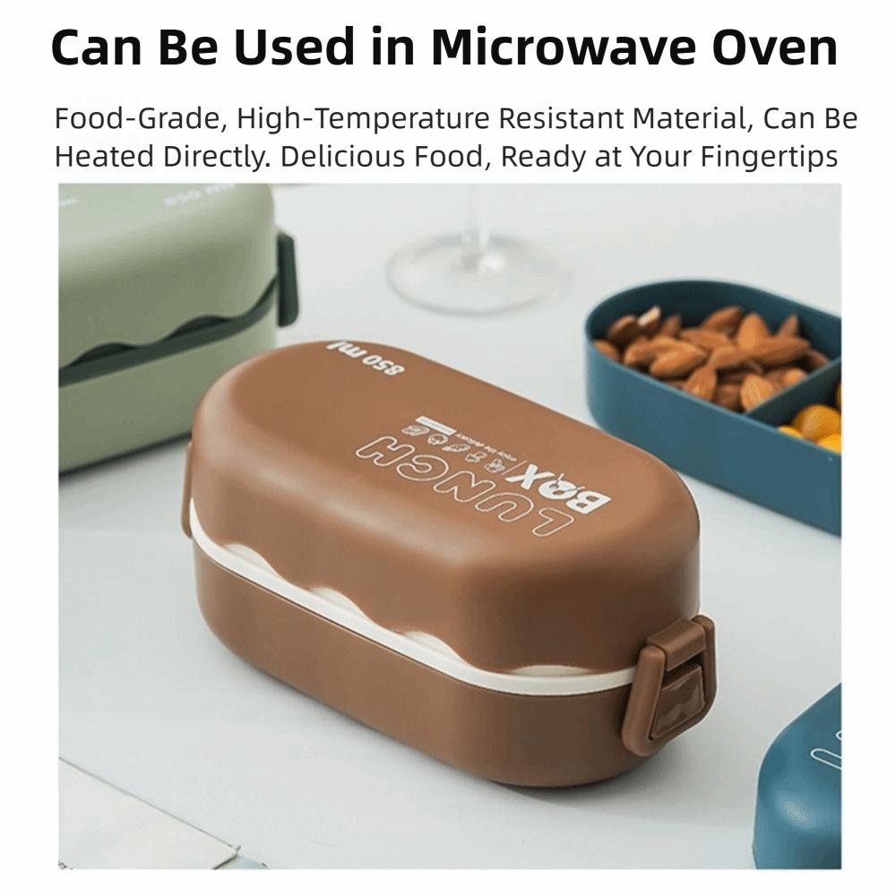 Sealed Divides Food Container 3 Grids Snack Food Box Durable Food Storage Crisper  Outdoor