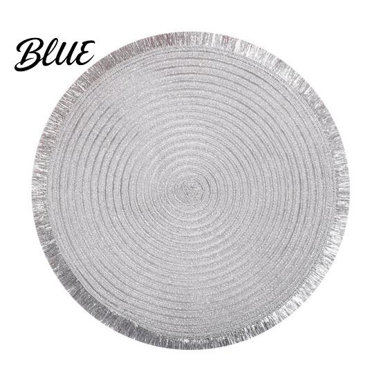 Party Table Supplies for New Year Christmas Round Mat with Tassel Heat Resistant PP Placemat Decorative Tableware Waterproof Holiday And Tassel