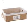 Household Jute Storage Basket Fabric Desktop Sundries Snack Basket Portable Coffee Table Toys
