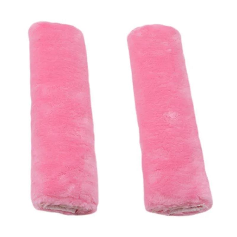 New 2 Pcs Car Seatbelt Shoulder Pad Comfortable Driving Seat Belt Vehicle Soft Plush Auto Strap Harness Cover Decoration