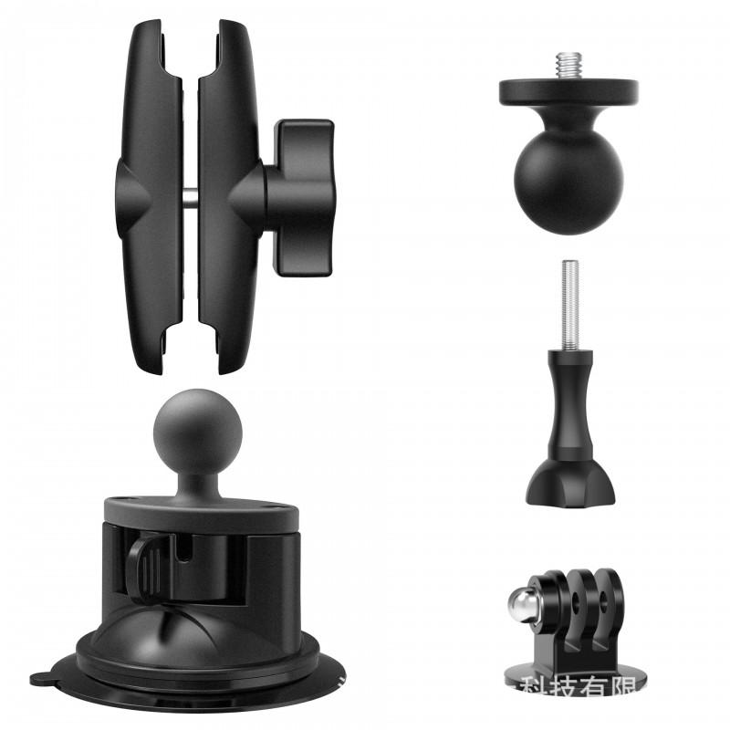 Motorcycle Handlebar Windshield Mount Bracket With 25mm Ball Head GoPro Action Camera Smartphone