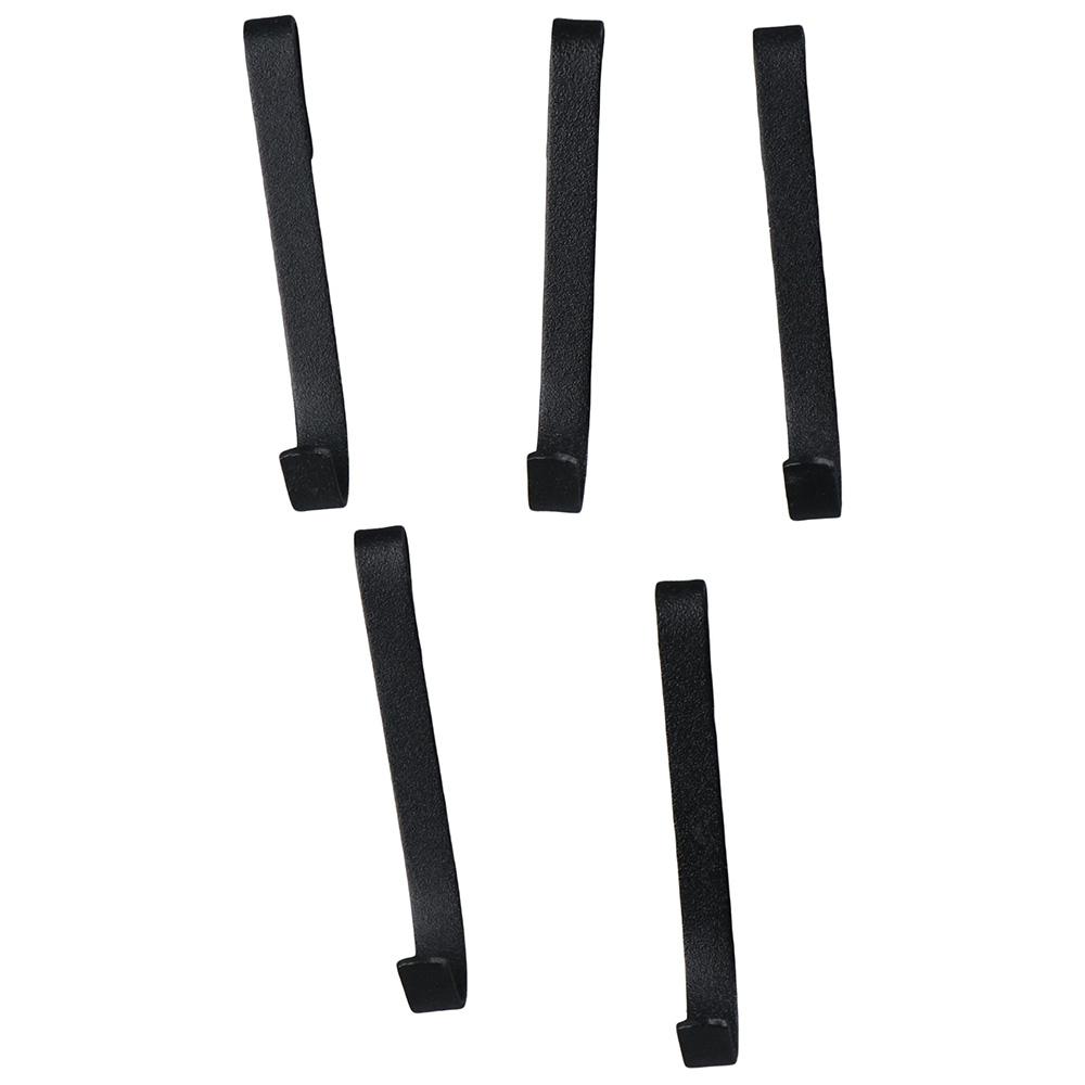 5pcs 6*2cm Sn ap-On Hooks Stainless Steel Small Hook Shelf Flat Card Hook Living Room
