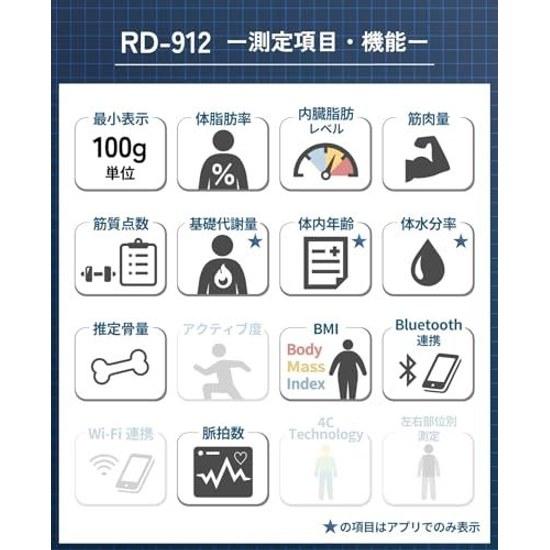 Tanita Body Composition Scale Health Meter Smartphone Made Japan Black RD-912 BK Equipped medical technology Understand muscle quality connectivity