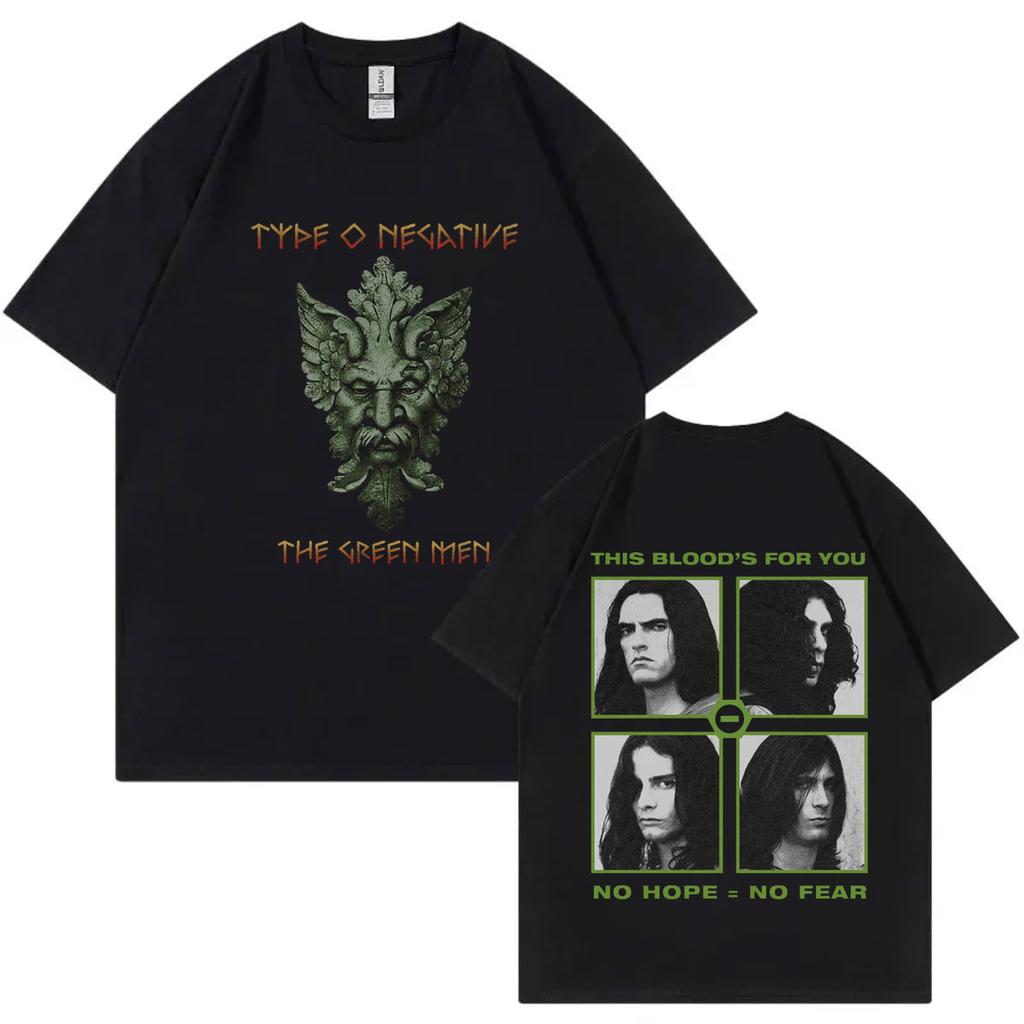 Rock Band Type O Negative Зеленые Унисекс Графические Футболки Готический Метал Оверсайз Футболки Унисекс Женская Мода Винтажная Футболка