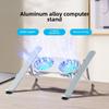 Portable Aluminum Laptop Stand with Dual Fans and Adjustable Height