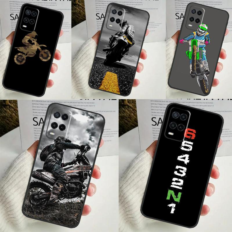 Moto Cross Motorcycle Sports Case For OPPO A54 A74 A94 A98 A78 A79 A16 A76 A96 A5 A9 A17 A77 A15 A52 A72 A53 A57S Cover