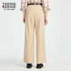 Teenie Weenie Women's Tencel Blend Bear Straight-Leg Casual Pants
