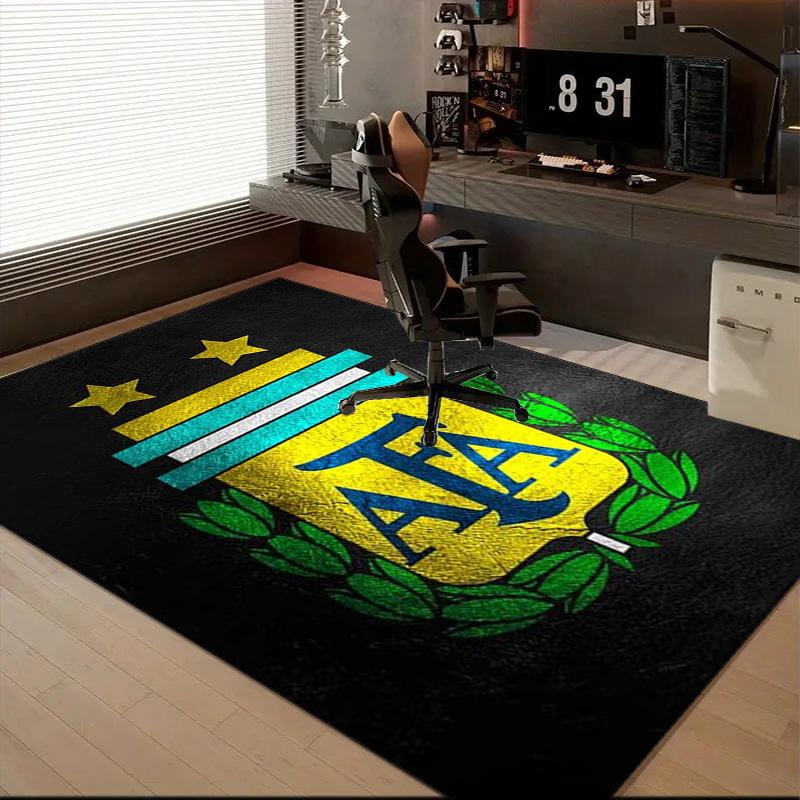 Argentina Football club Printed Office Carpet Chair Cushion  Entryway Rug, Rugs for Living Room, Bedroom Christmas gifts