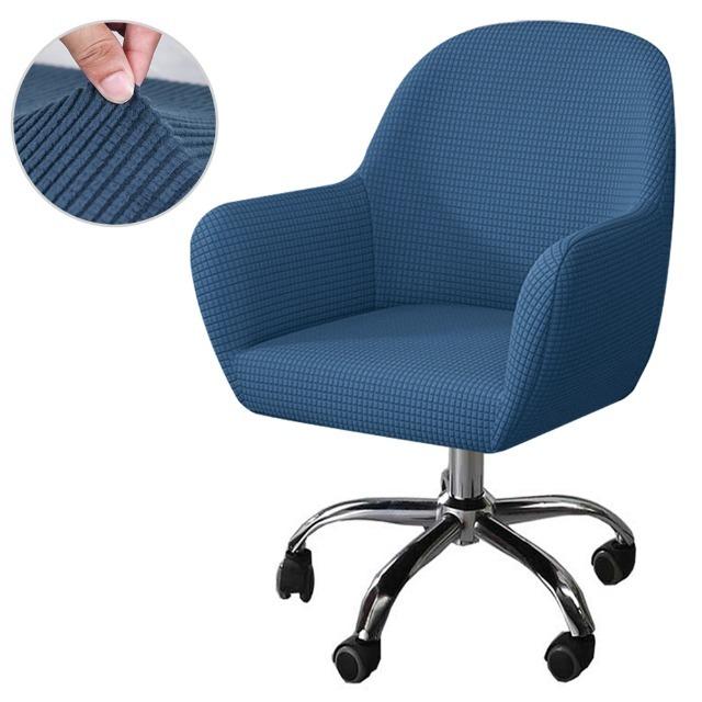 Polar Fleece Armchair Covers Jacquard Spandex Make Up Curved Chair Cover Elastic Solid Chair Slipcover for Office Hotel Home