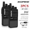 2 шт. Baofeng BF-S99 портативная рация мини-ручная двусторонняя радиостанция UHF 400-470 радиокоммуникатор обновление Bf888s переговорное устройство