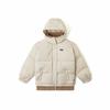 Hooded Warm Fashion Versatile Down Jacket Women Outerwear Oatmeal VN000KD22N1