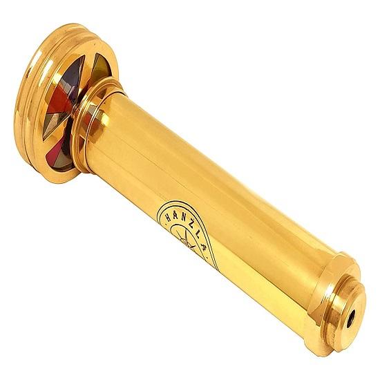 Полированная латунь ручной работы Двойное вращающееся колесо Витраж Калейдоскоп Морской Детский подарок