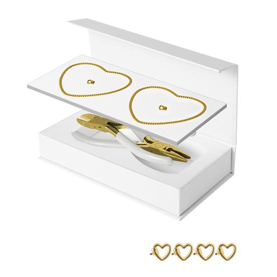 1 Набор для перманентного браслета включает 2 браслета, 4 кнопки-сердечка, 2 плоскогубца для изготовления вечных украшений