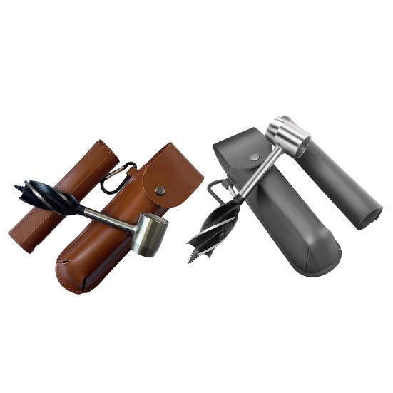 Ручная шнековая дрель для деревообработки, дрель по дереву, острый шестигранник из нержавеющей стали, встроенный сварочный ключ, ручной шнековый ключ, ручной шнек с чехлом из искусственной кожи