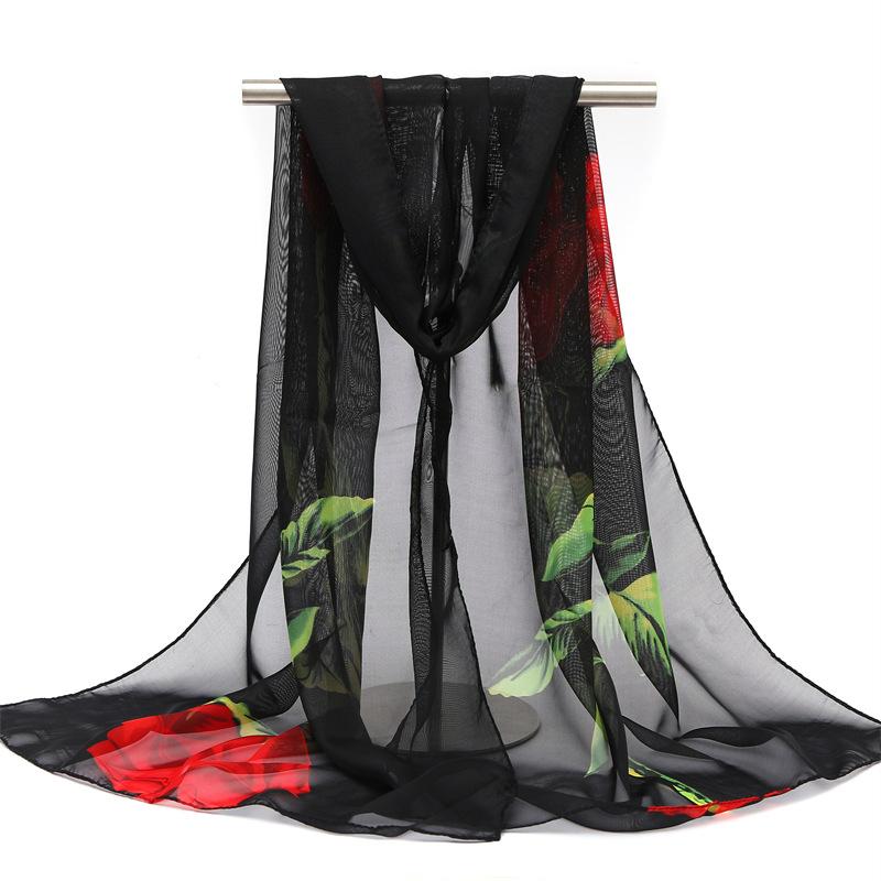 Spring/Summer New Women'S Silk Scarf 150 * 45cm Simulated Silk Twill Square Scarf Fashion Printed Large Square Scarf Professional Scarf