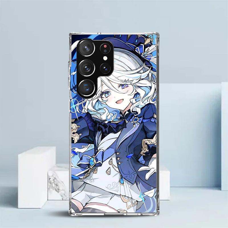 Милая Фурина Genshin Impact Мягкий чехол для Samsung Galaxy S25 Edge S26 S24 S23 Ultra Чехол для телефона S22 S21 Plus S20 FE С рисунком