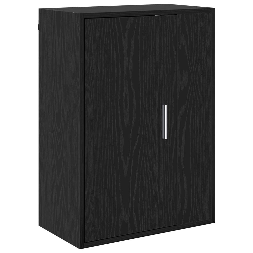 TV Cabinet Set 4 pcs Black Oak Effect Engineered Wood