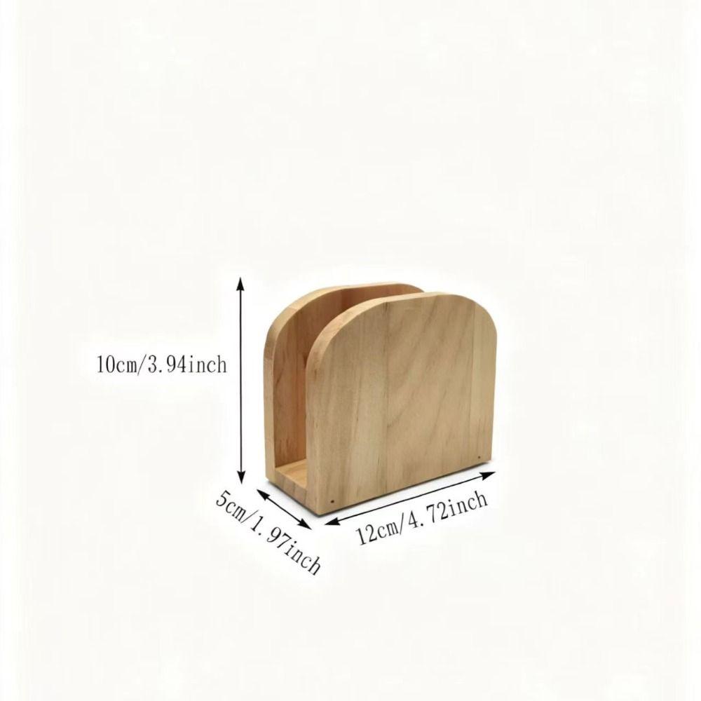 Upright Design Wooden Tissue Holders Solid Wood Wood Paper Box Napkin Storage Racks House Party