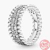 New Arrivals 925 Sterling Silver Pan Beaded Pav éRound Band Ring Exquisite Gift For Women