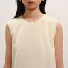 LESS 2026 Summer Round Neck Straight Sleeveless Dress