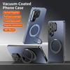 Чехол со складывающейся подставкой 360° с покрытием Magsafe для Samsung Galaxy S25 FE S24 S23 S26 Ultra S26 S25 Plus, магнитная матовая задняя крышка из ПК