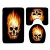 Skull Bathroom Floor Mat Bathroom Mat Toilet Three-Piece Set