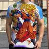 2026 Летняя Ретро Футболка Dragon Ball для Фитнеса Мужская Оверсайз 3D Печать Короткий Рукав Семейная Унисекс Детская Спортивная Футболка