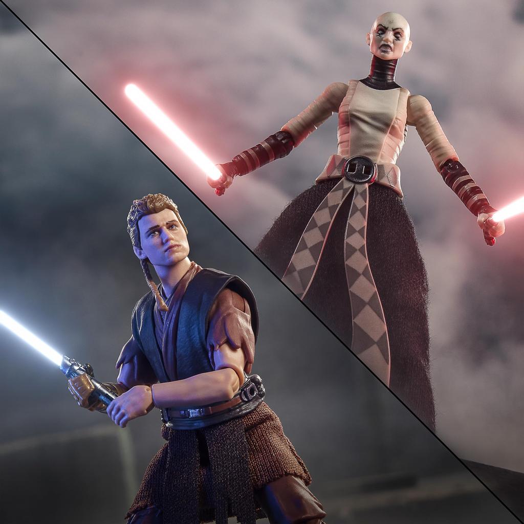 Hasbro STAR WARS Vintage Collection Star Wars Anakin Skywalker Asajj Ventress 15 cm Action Collectible Set of Authentic Product Wars/Clone & Figures,