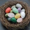 1pcs Egg Shaped 30mm Crystal Jade Small Egg Mining Bird Egg Stone Easter Colored Egg Natural Crystal Stone Gypsum Dropshipping