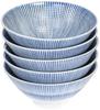 Rice Bowls Tokusa Bowls Set of 5 Ale-net Easy-to-Hold (Embossed)