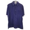 90-е Старая футболка поло с коротким рукавом L Темно-синий Мужская Б/У