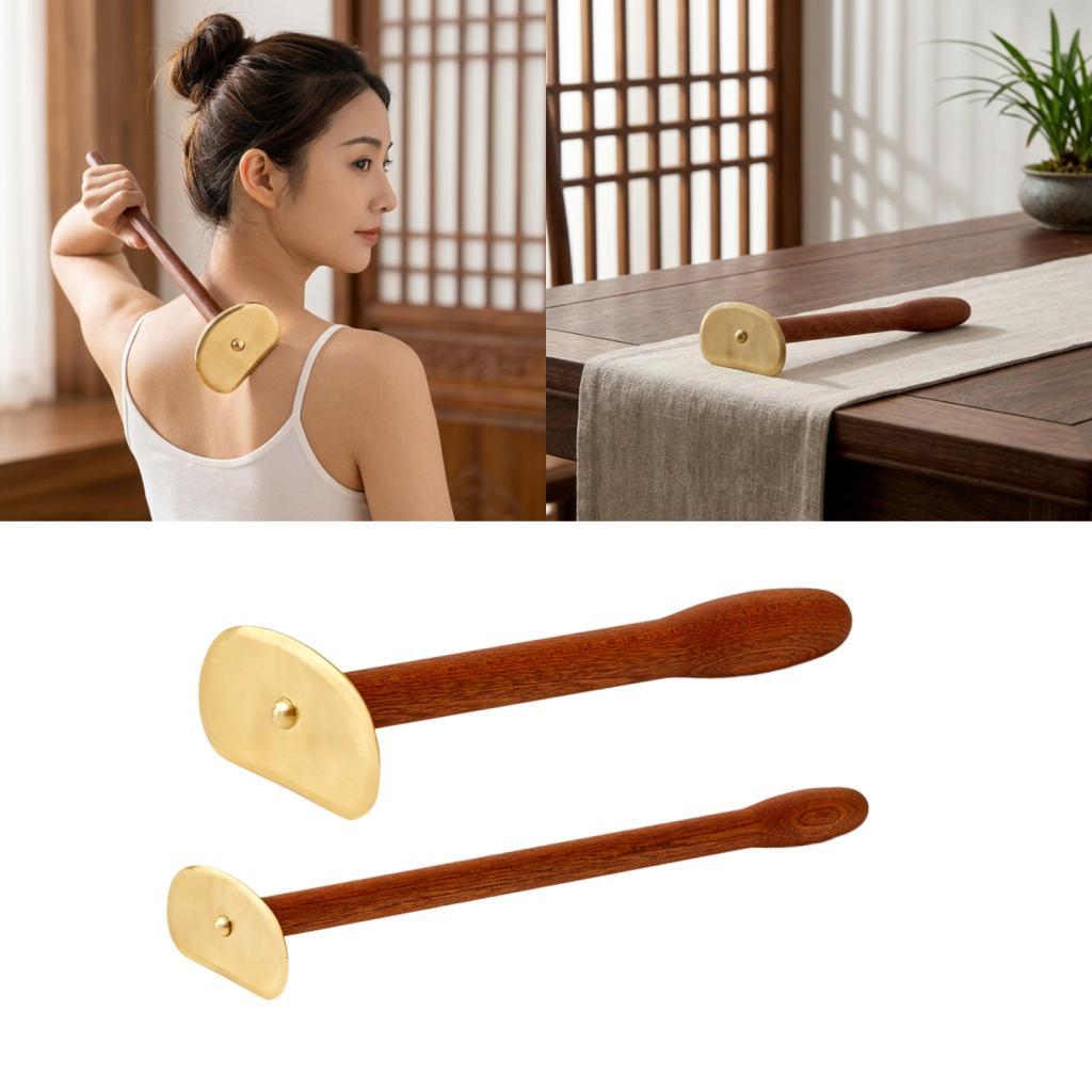 Brass Face Massage Board Handheld Smooth Scraping Tool Ergonomic Long Handle Portable Lightweight