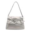 Stylish Feminine Tote Bag With Large Capacity Butterfly Bow In White Pink Silver Black