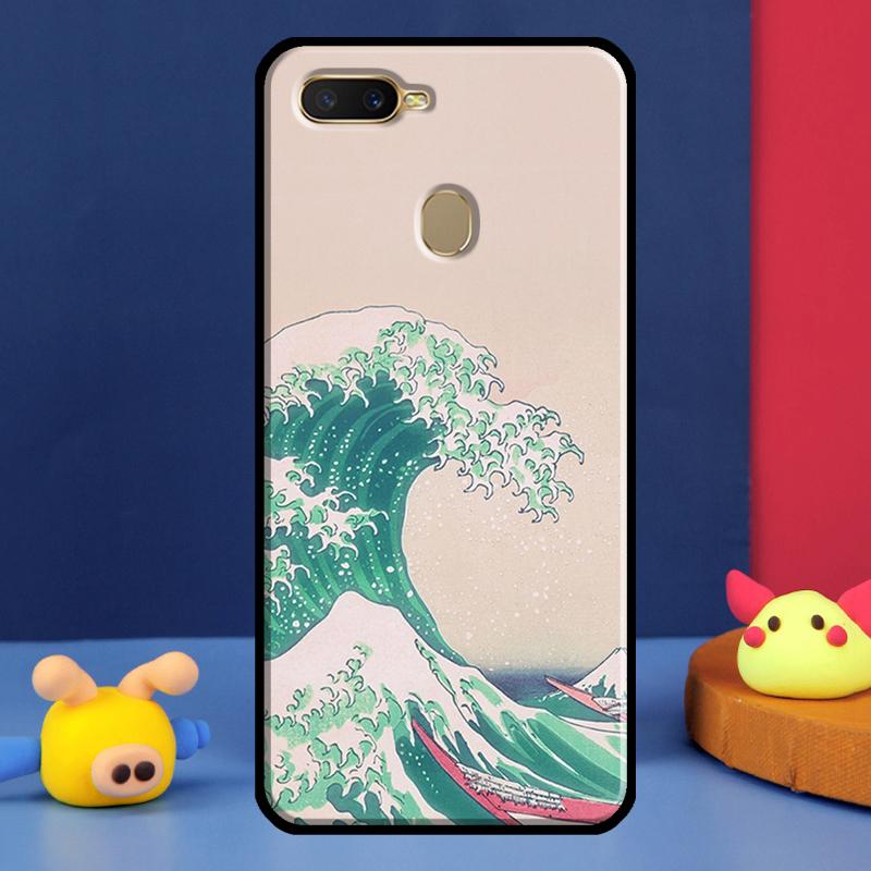 Японский стиль Искусство Чехол для Oppo A16 A76 A96 A58 A78 A98 A5 A9 A91 A15 A17 A77 A52 A72 A74 A94 A54S A57S Чехол