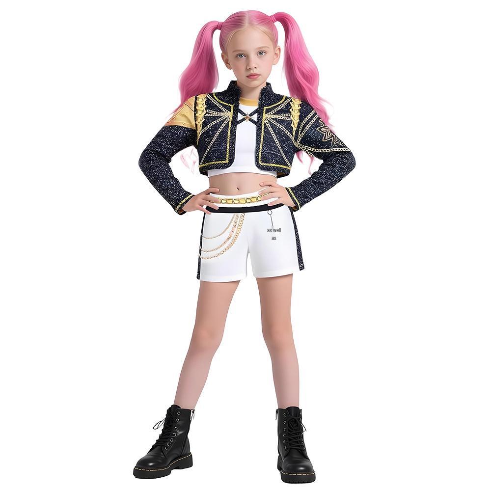 K-POP Demon Hunter Girl Group Cosplay Costume for Kids - Superstar Rumizzoi Collection