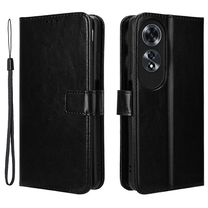 For Oppo A60 4G Leather Case Crazy Horse Texture Phone Cover Mobile Accessories