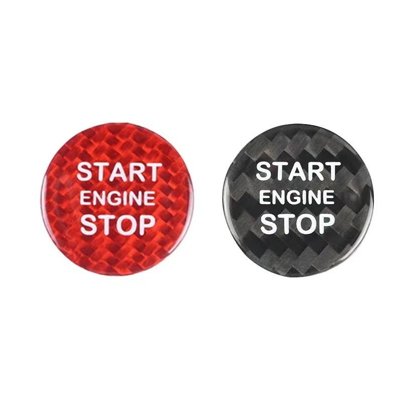 Наклейка на кнопку Start/Stop из настоящей карбоновой fibers для BMW, Mercedes-Benz, Volkswagen, Toyota, Nissan, Honda, Suzuki
