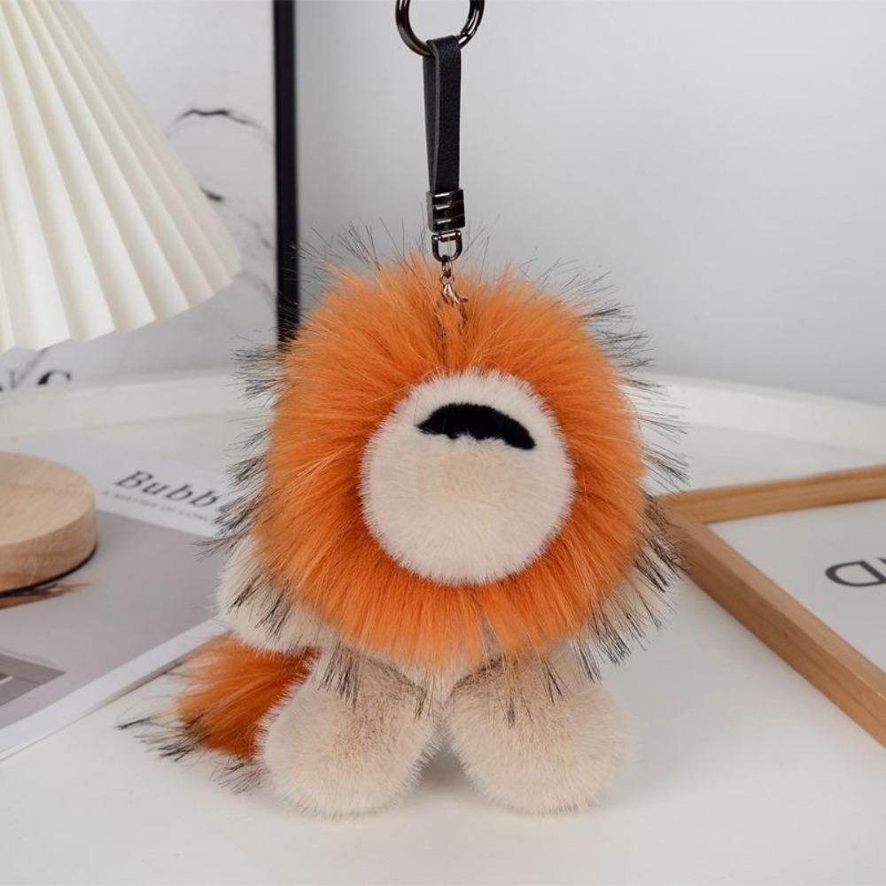 Stuffed Lion Plush Pendant with Tail Cute Animal Keychain Cute Plush Lion Keychain  Children