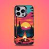 Mountain outdoor camping Phone Case For iPhone 16,15,14,13,12,11,Pro,Max,Plus,Mini,XS,SE Anti Fall Black Matte Hard Bumper