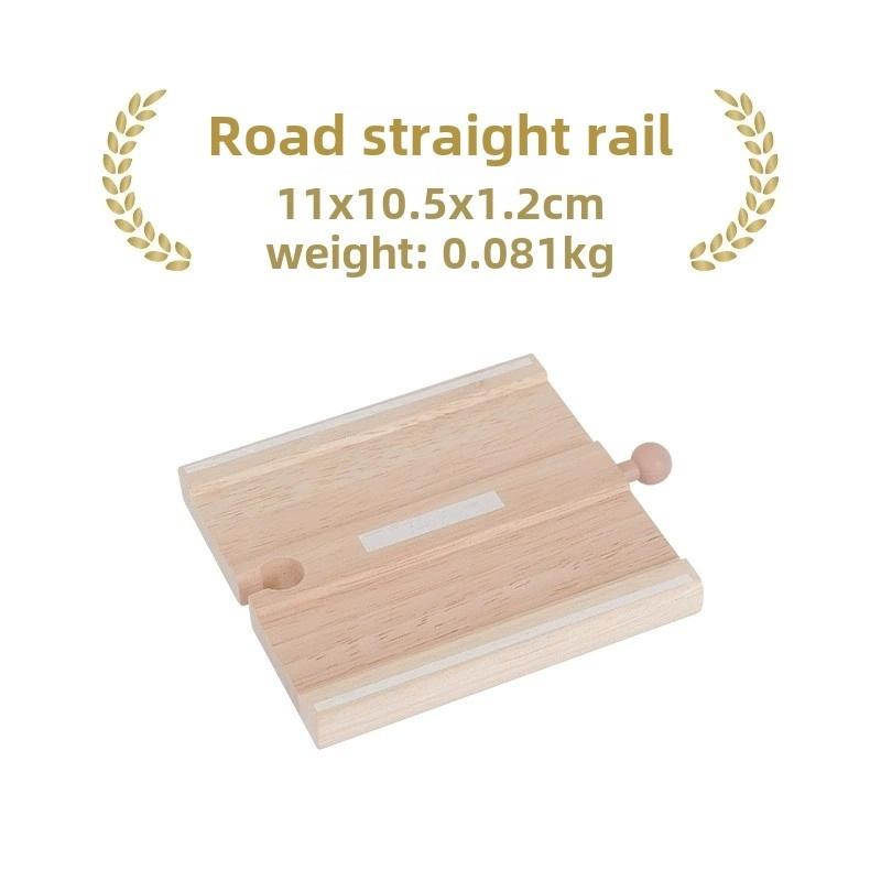 Wooden Train Tracks Beech Wood Road Bridge Railway Accessories Fit for Brand Wooden Tracks Toys for Children Birthday Gifts