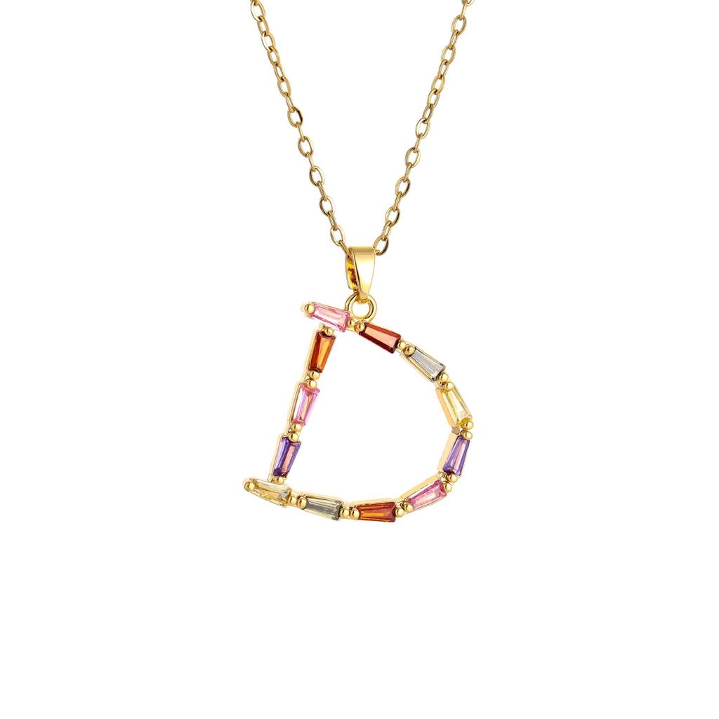 Женское металлическое колье с бриллиантами и цветными драгоценными камнями, Премиальный дизайн ручной работы, Колье с инициалом, Подарок для женщин, Праздничный подарок, Ювелирное украшение для вечеринки