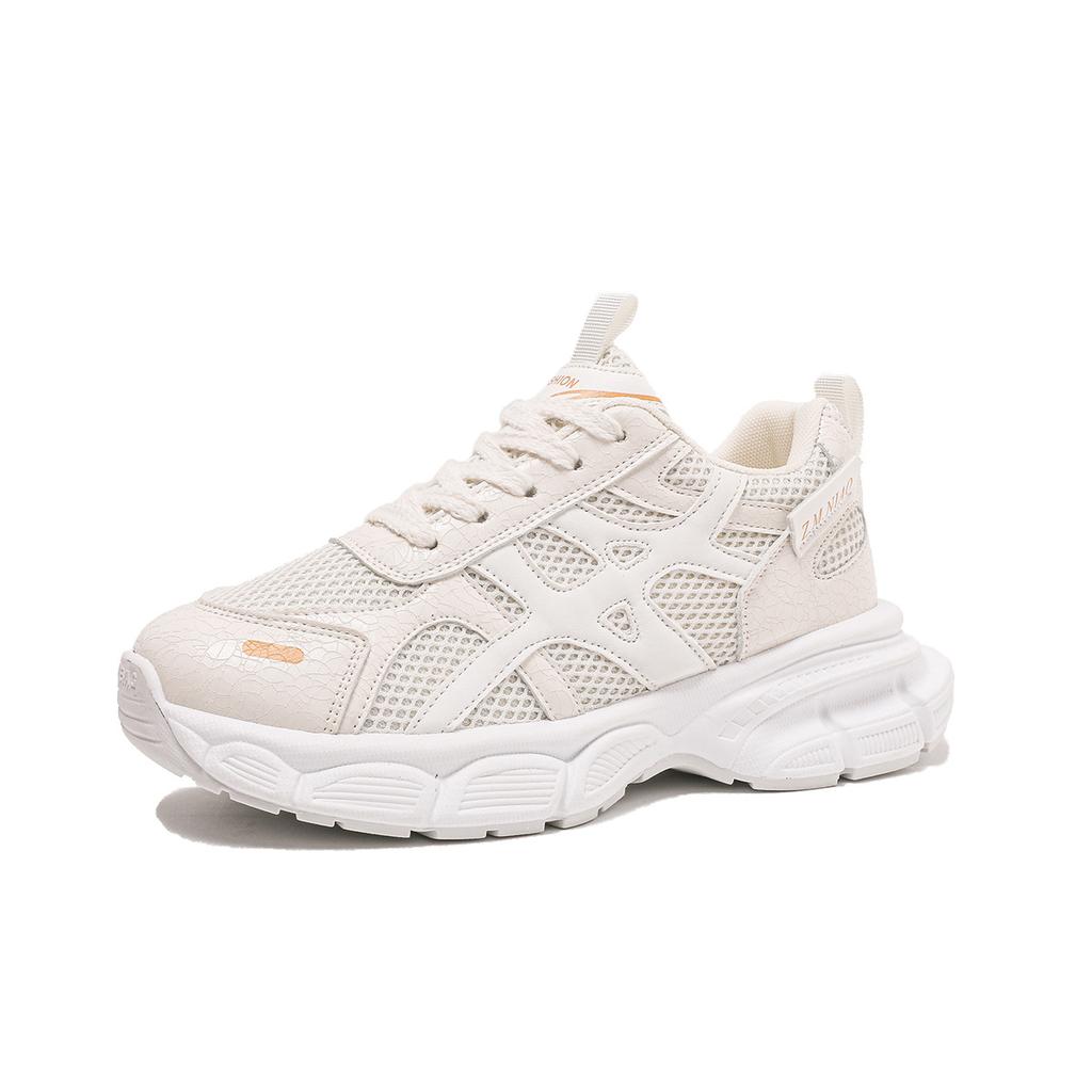 Кожаный тренд жареные уличные дышащие полые кроссовки папы женщины 2025 новый летний милый крутой толстоподошвенный сетчатый универсальный спортивный обувь