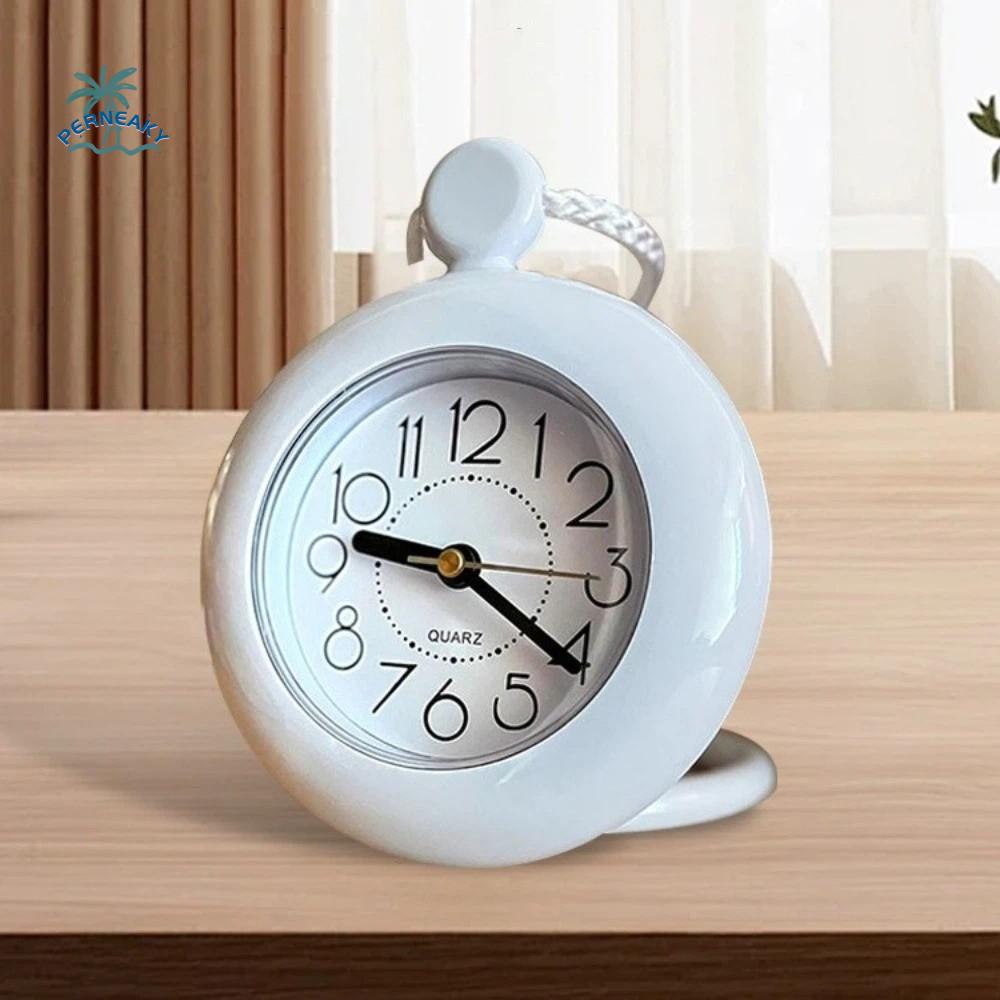 Plastic Bathroom Clock Nylon Lanyard Drop-proof Waterproof Clock Wear-resistant Silent Movement Wall Mounted Clock Office Decor