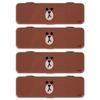 Line Friends Flat Pen Case, Brown, 4 Pieces