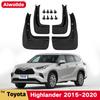 MudFlaps For Toyota Highlander Kluger 2015-2022 Mud Flap Splash Guard Mudguards Front Rear Fender Auto Styline Car