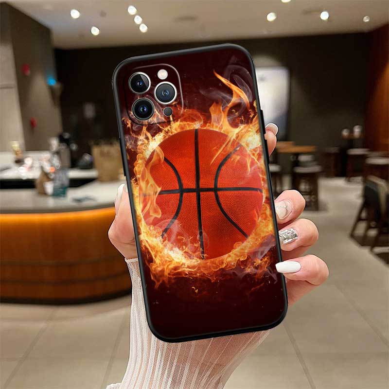UP13 Basketball Art Shoot New High-End Shell Phone Case for iPhone 16 15 14 13 12 Pro Max Plus Mini