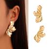 Fashionable Sturdy Alloy Earrings With Unique Petal Designs Ornament for Office Professionals And Students Alike