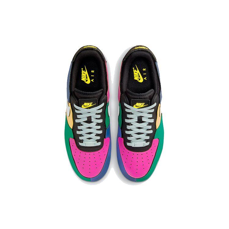 Nike Черные разноцветные кроссовки унисекс Air Force 1/1 Lethal-Fuchsia Orange-Chal Barely-Grey DB2576-001